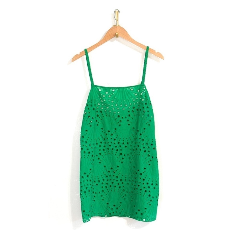 Johanna Ortiz - Green Eyelet Mini Dress - Picture 5 of 6